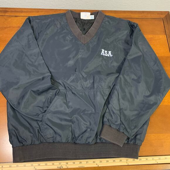 ASA Amateur Softball Association Umpire Wear V-Neck Windbreaker Jacket Men Large - Picture 8 of 8